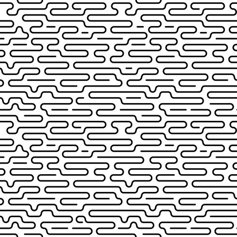 Monochrome doodle abstract seamless background with stroke line. vector