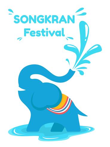 Awesome Songkran Festival	 vector