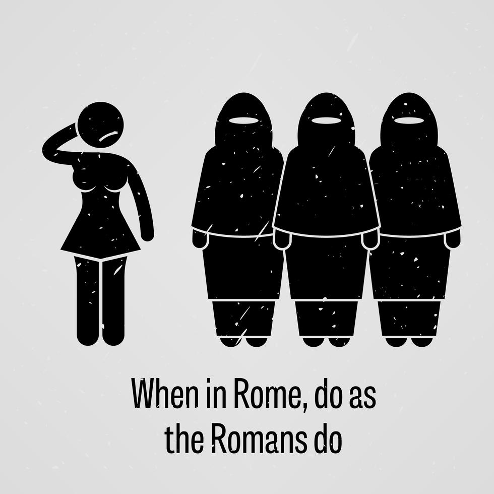 When in Rome Do as the Romans Do. 364232 Vector Art at Vecteezy