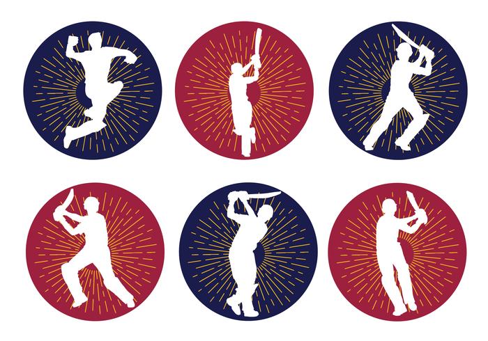 Cicket Player Vector Pack