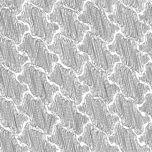 Vector geometric seamless patterns set, black and white texture.