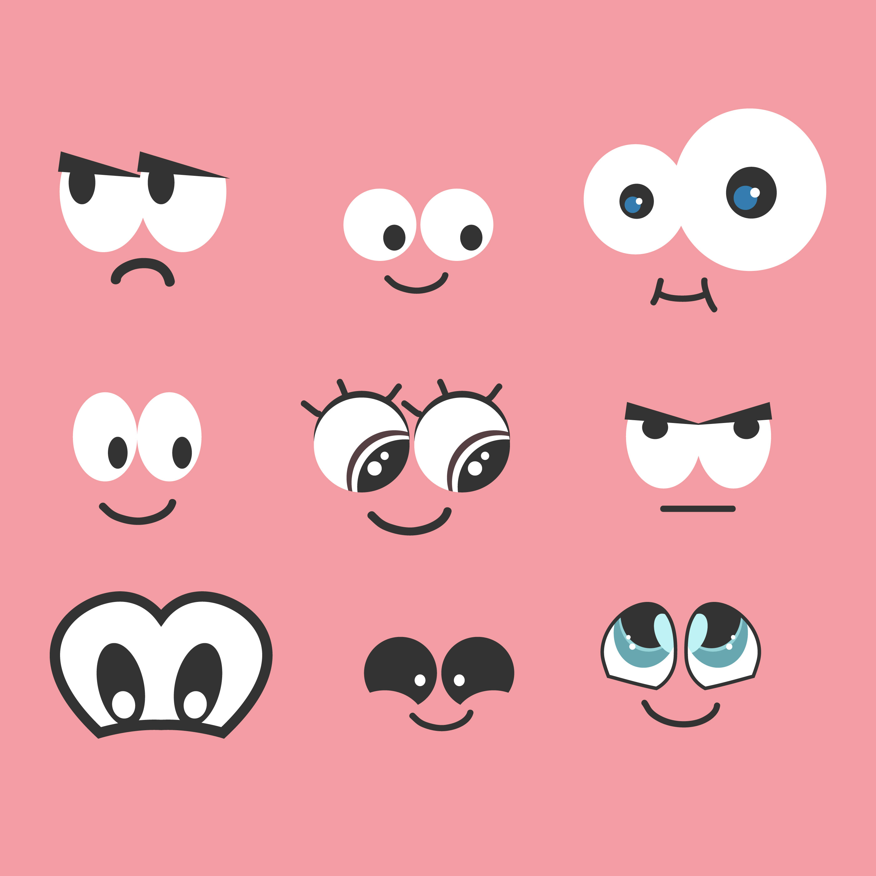 Download Cartoon Eyes Vector Collection - Download Free Vectors ...