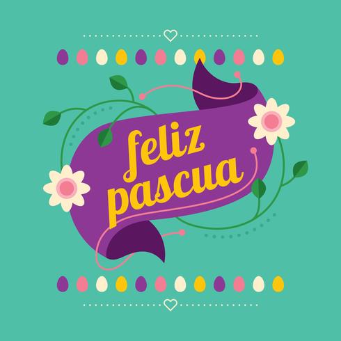 Fondo Feliz Pascua vector