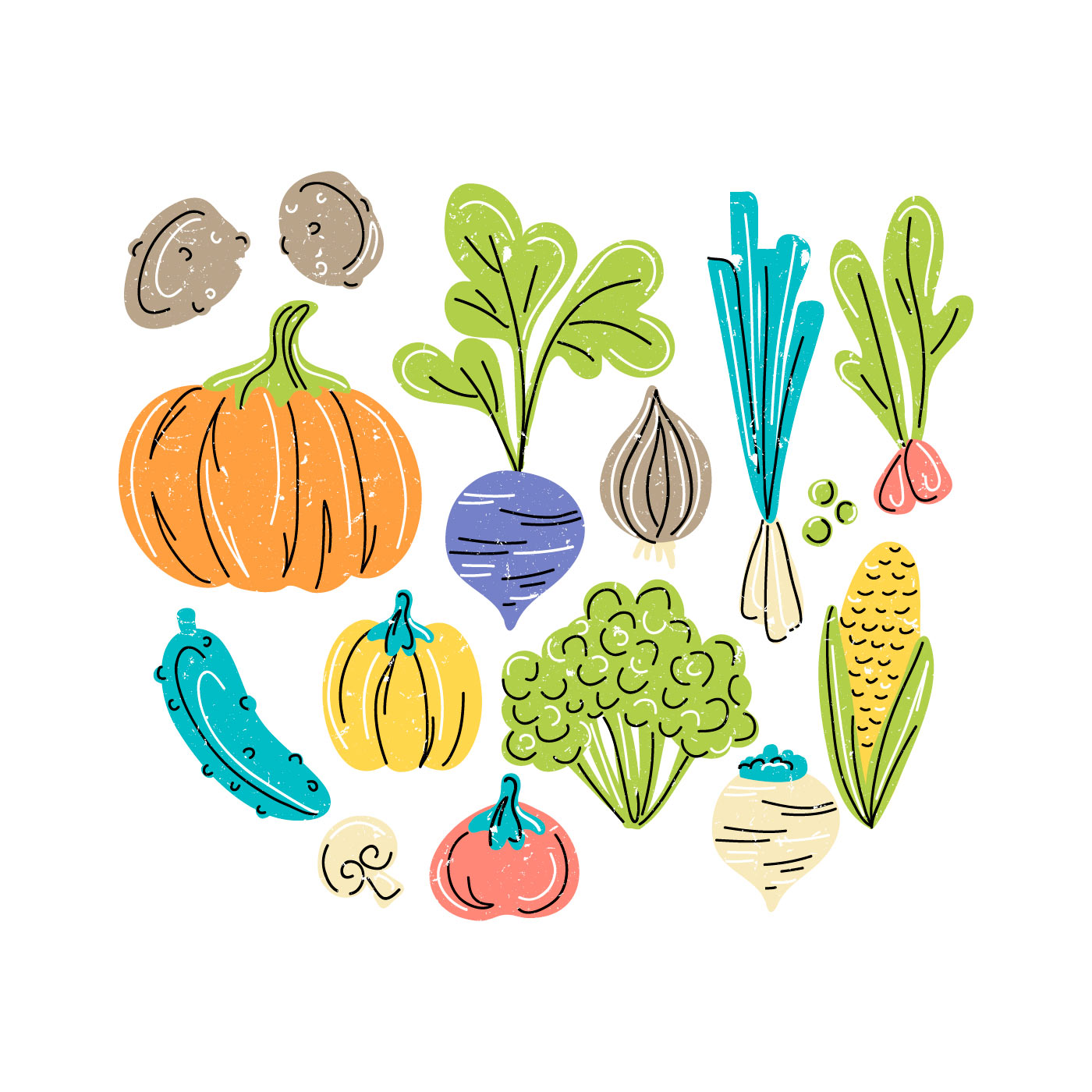 Vector Vegetables Illustration - Download Free Vectors ...
