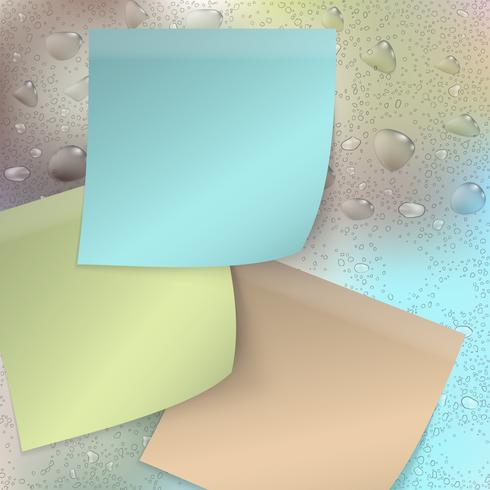 Collection of colored sticky notes vector