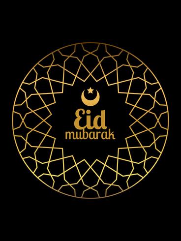 Vector único de Eid Mubarak