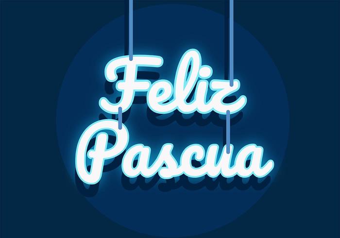 Tipografía Feliz Pascua vector