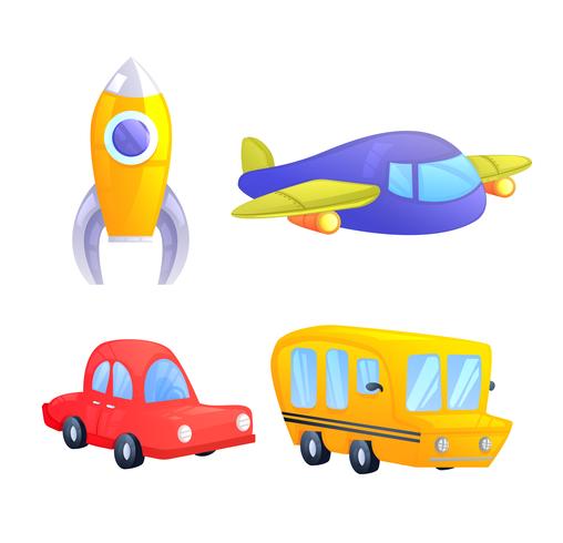 Juego de juguetes infantiles para niños. Ilustración vectorial de dibujos animados - Descargar Vectores Gratis, Illustrator Graficos, Plantillas Diseño