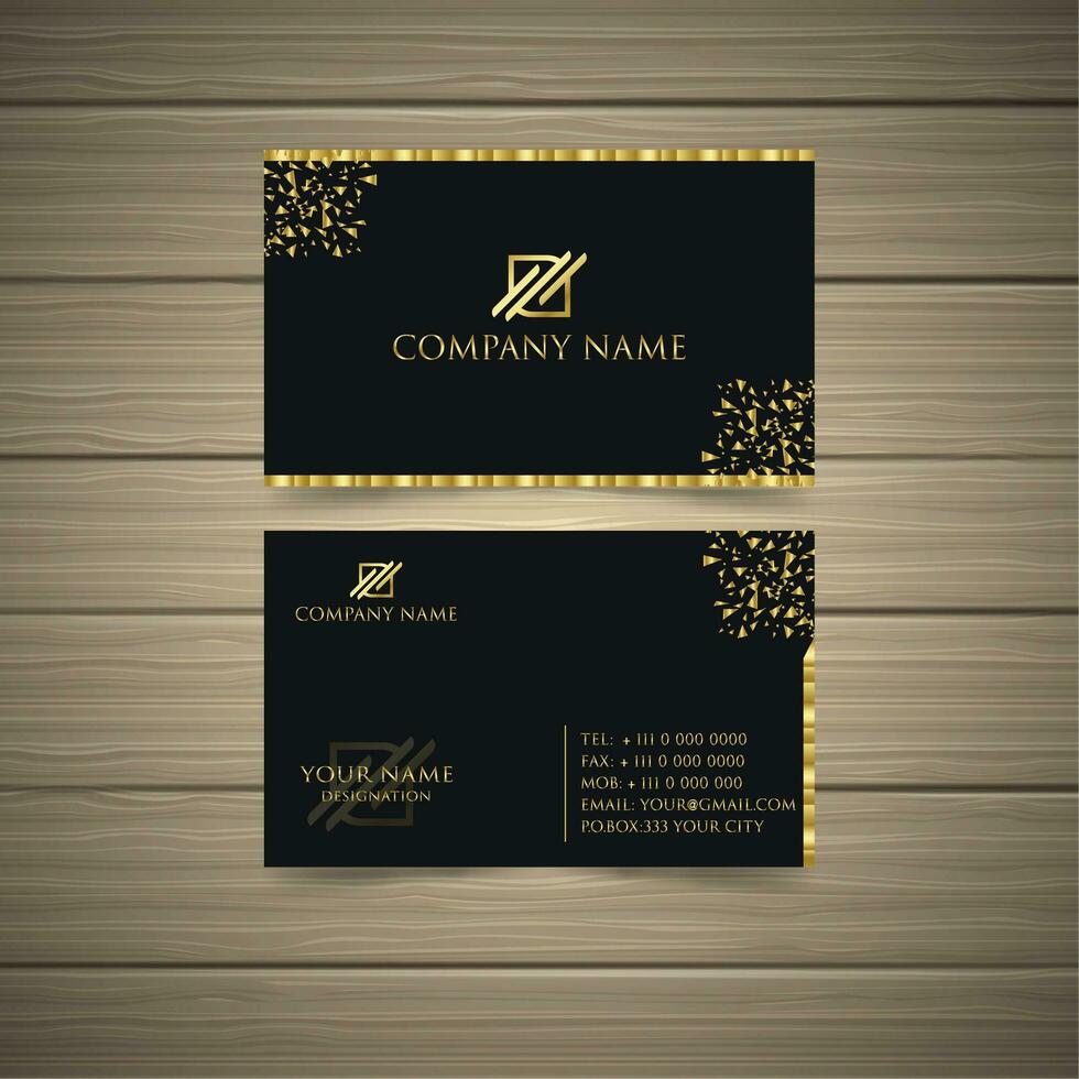 Gold Business Card vector