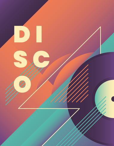 Diseño de cartel disco vector