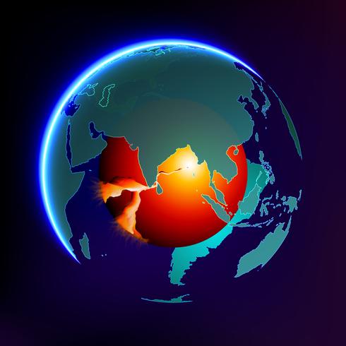 Global warming abstract vector