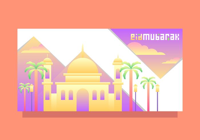 Eid Mubarak Template Vector