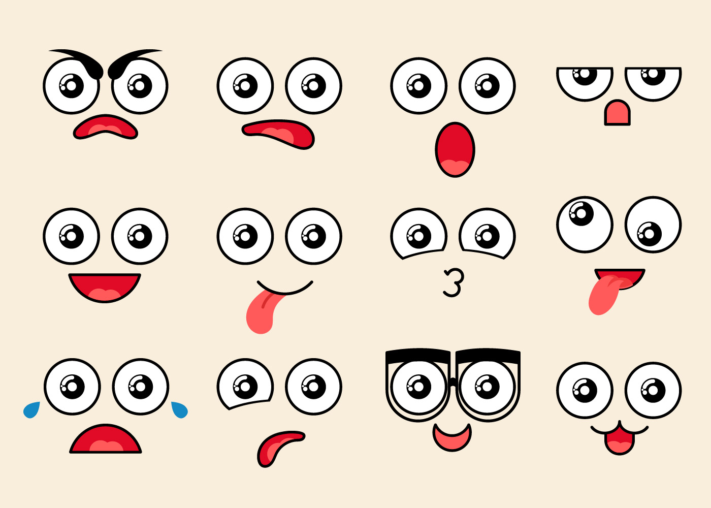 Download Cartoon Eyes Vector 365009 - Download Free Vectors ...