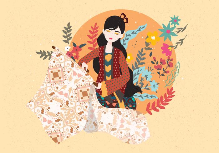 kebaya kartini vector