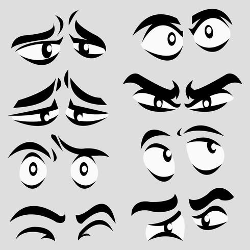 Ojos de dibujos animados vector