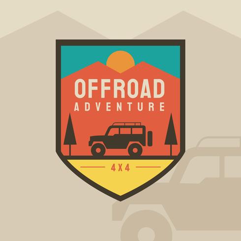 Off Road Retro Badges vector