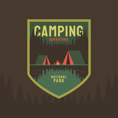 Camping Retro Badges vector