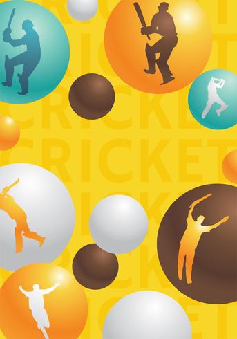 Cricket Player Ball Vector Design