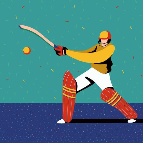 Jugador de cricket vector