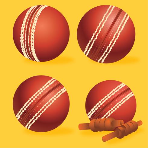 Cricket Ball Vector Pack