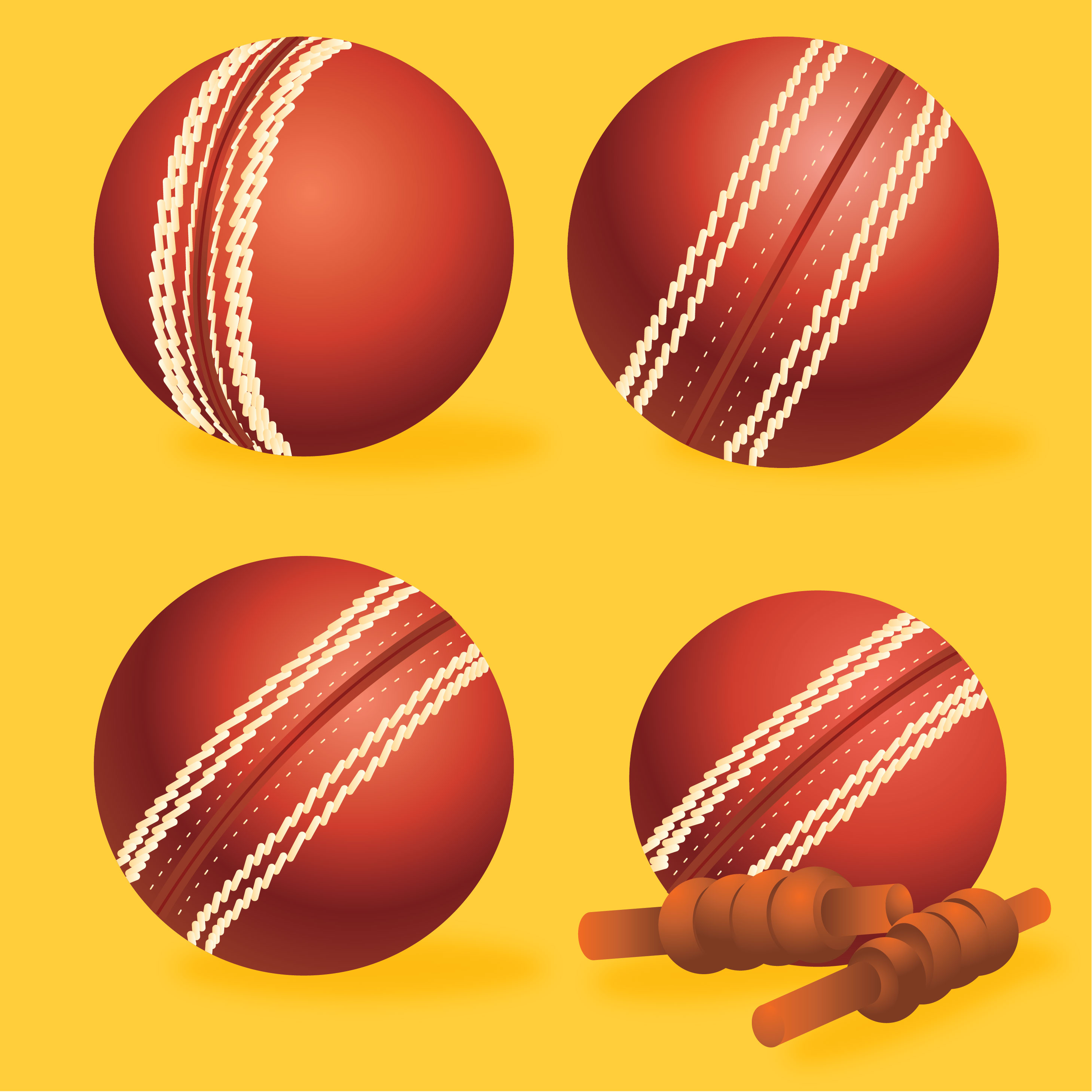 Download Cricket Ball Vector Pack - Download Free Vectors, Clipart ...
