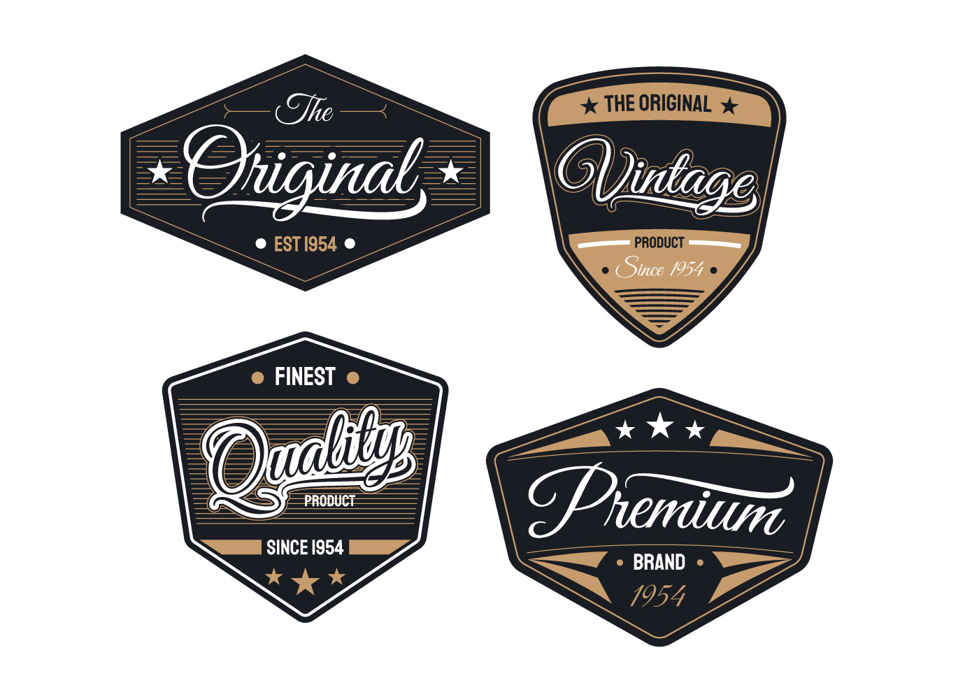 Retro Badges 365289 Vector Art At Vecteezy