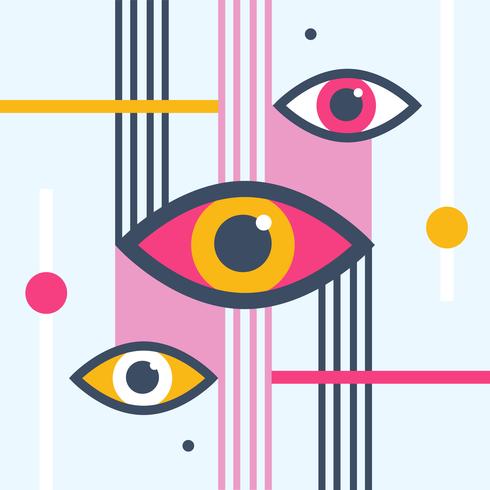 Modern Eye Vector Illustration