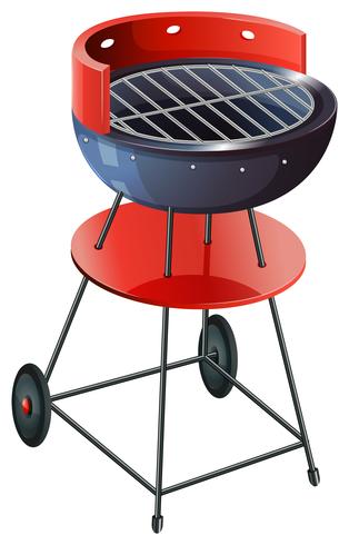 A round barbeque grill vector