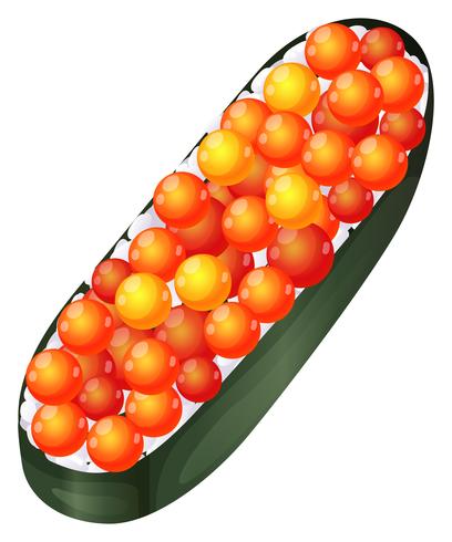 A topview of a delicious sushi vector