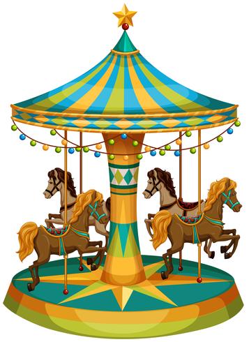 A merry-go-round ride vector