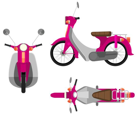 A pink motor vehicle vector