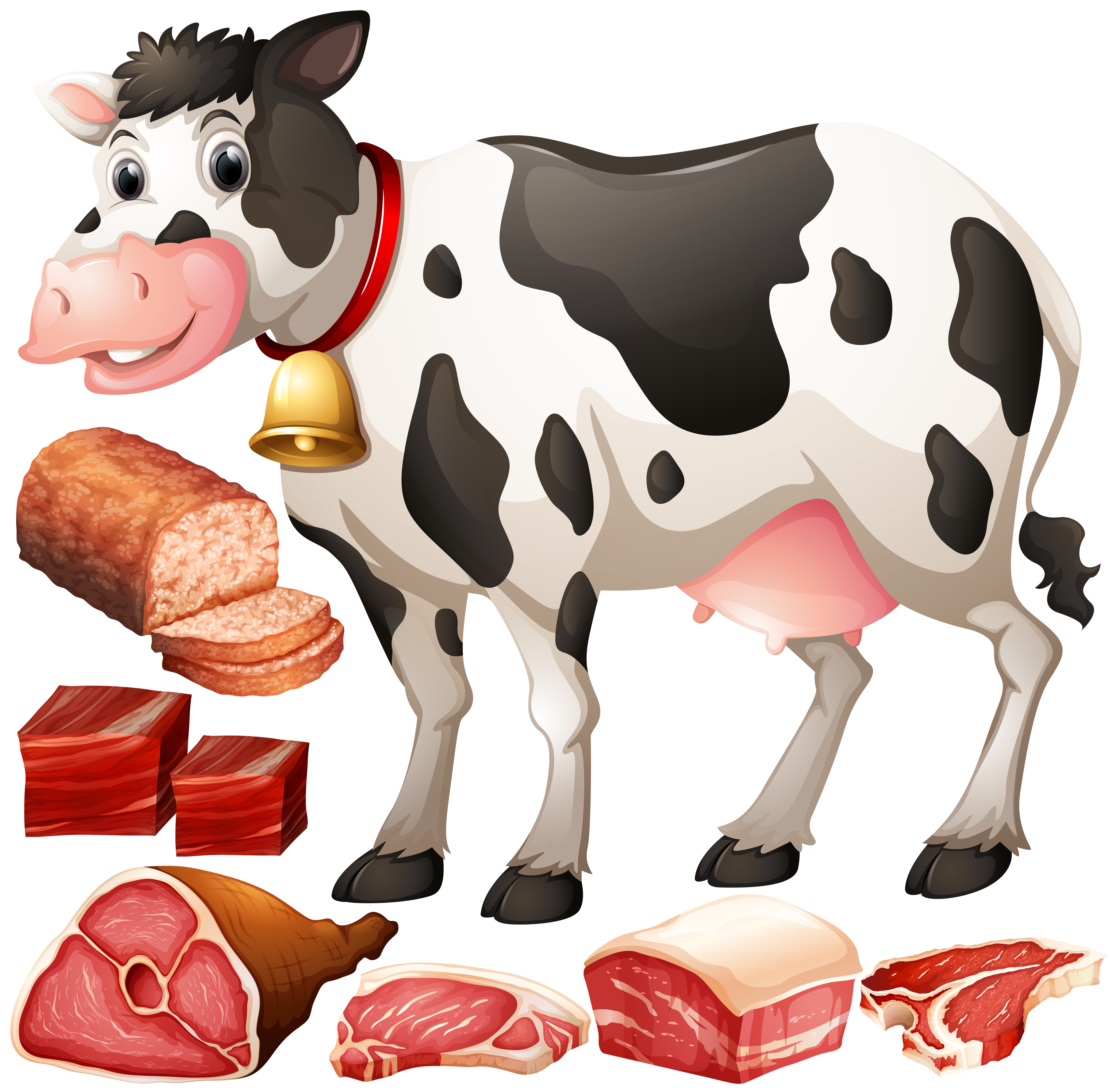 Cow Meat Vector Art, Icons, and Graphics for Free Download