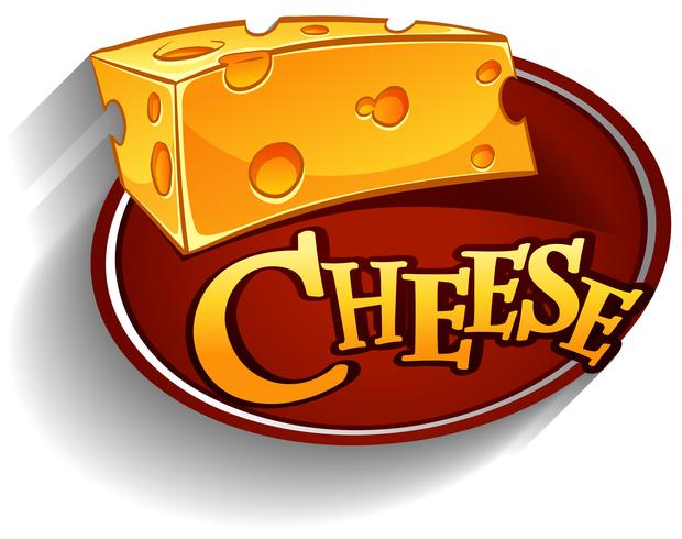 Cheese lofo with text vector