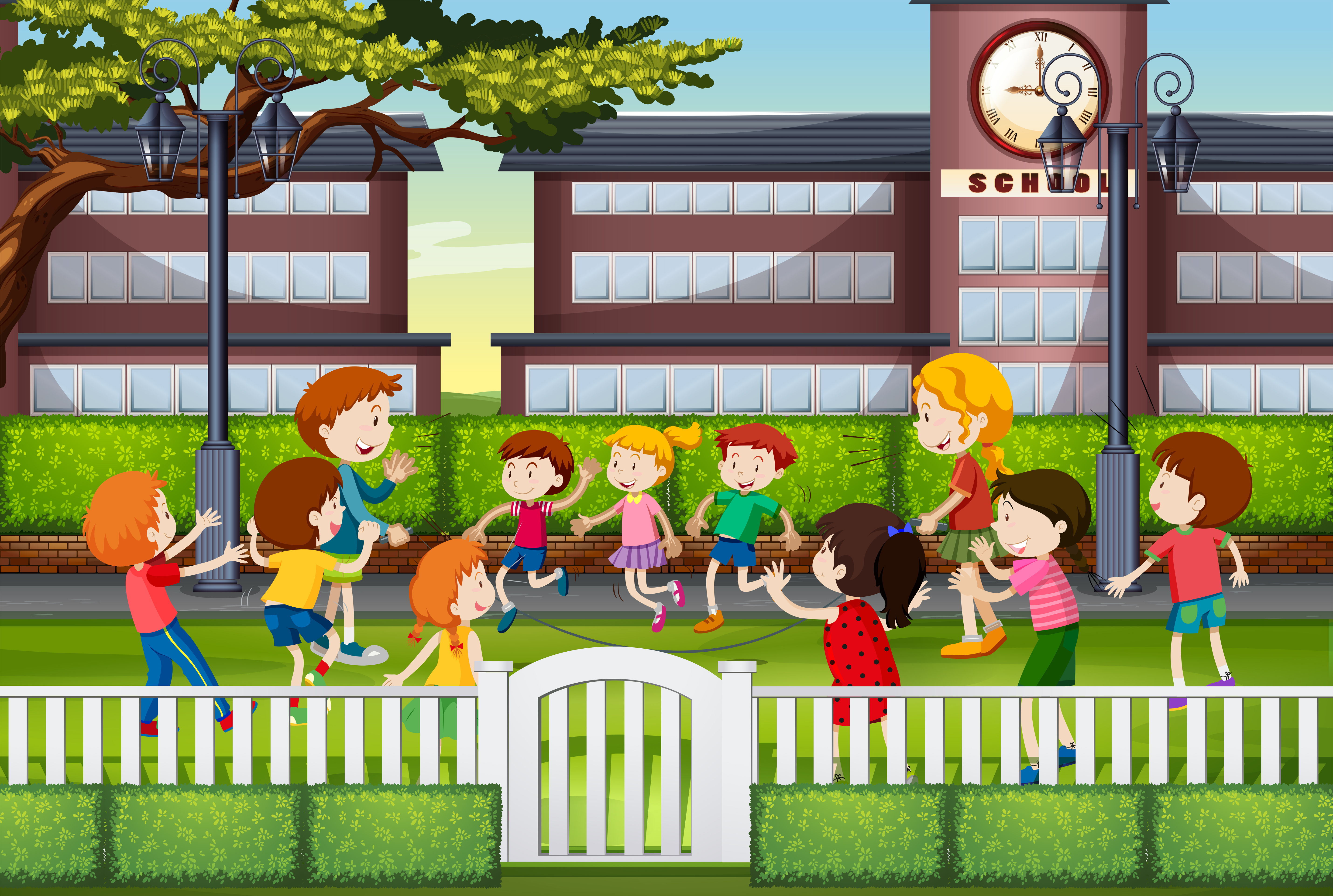 игры во дворе для детей. дети играют на школьной площадке. спорт в школьном лагере. детский дворовой футбол. секция футбола.