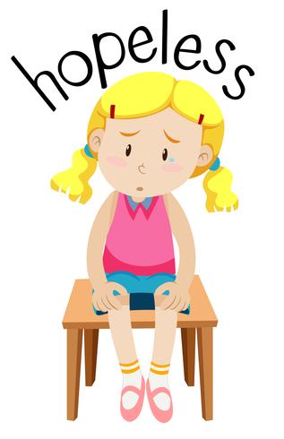 English vocabulary of hopeless vector