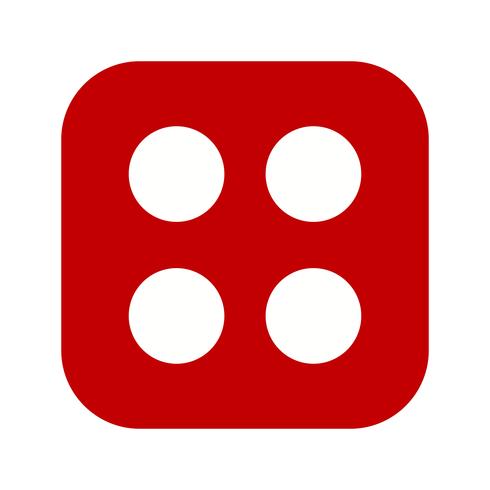 Dice Four Vector Icon