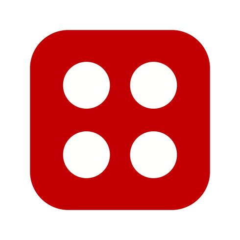 Dice Four Vector Icon