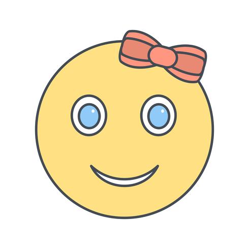 Girl Emoji Vector Icon