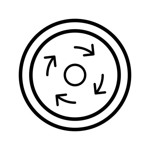 Vector Compulsory roundabout Icon