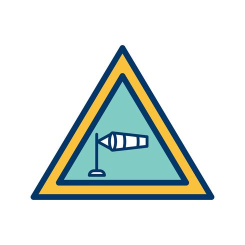 Vector Strong cross wind Icon