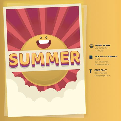 Summer Holiday Camp Poster Template vector