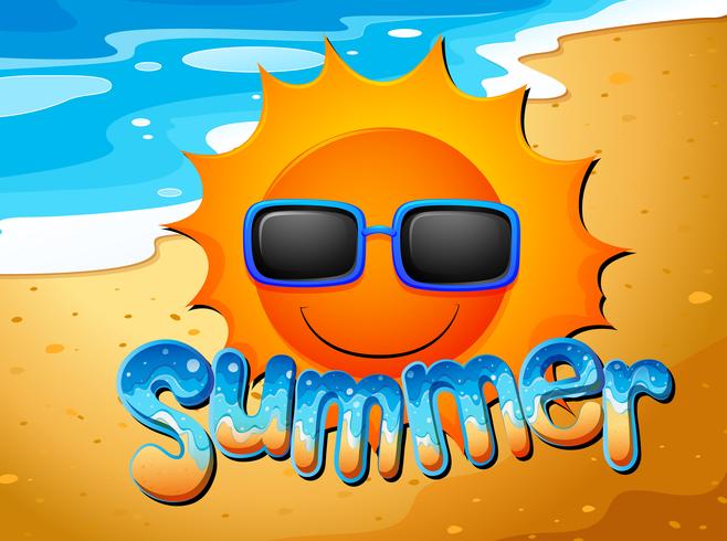 Summer at the beach vector