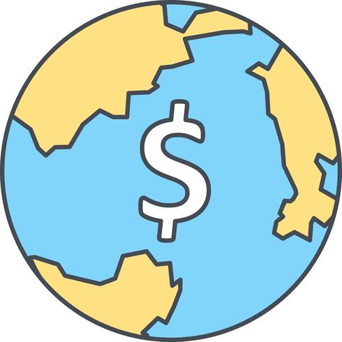 Icono de Vector de dinero mundial