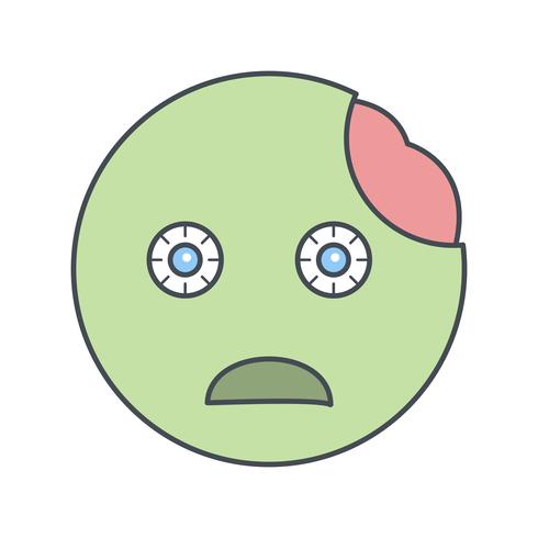 Zombie Emoji Vector Icon