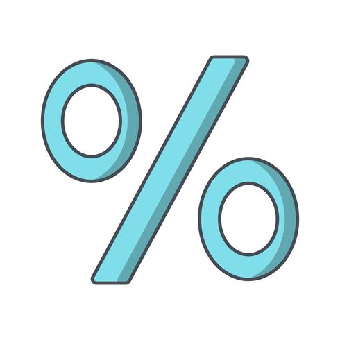 Icono de vector de porcentaje