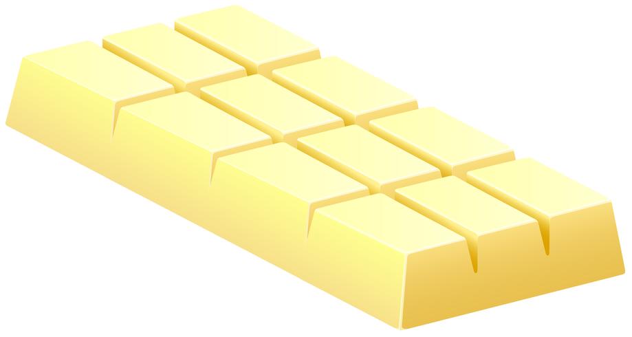 White chocolate bar on white vector