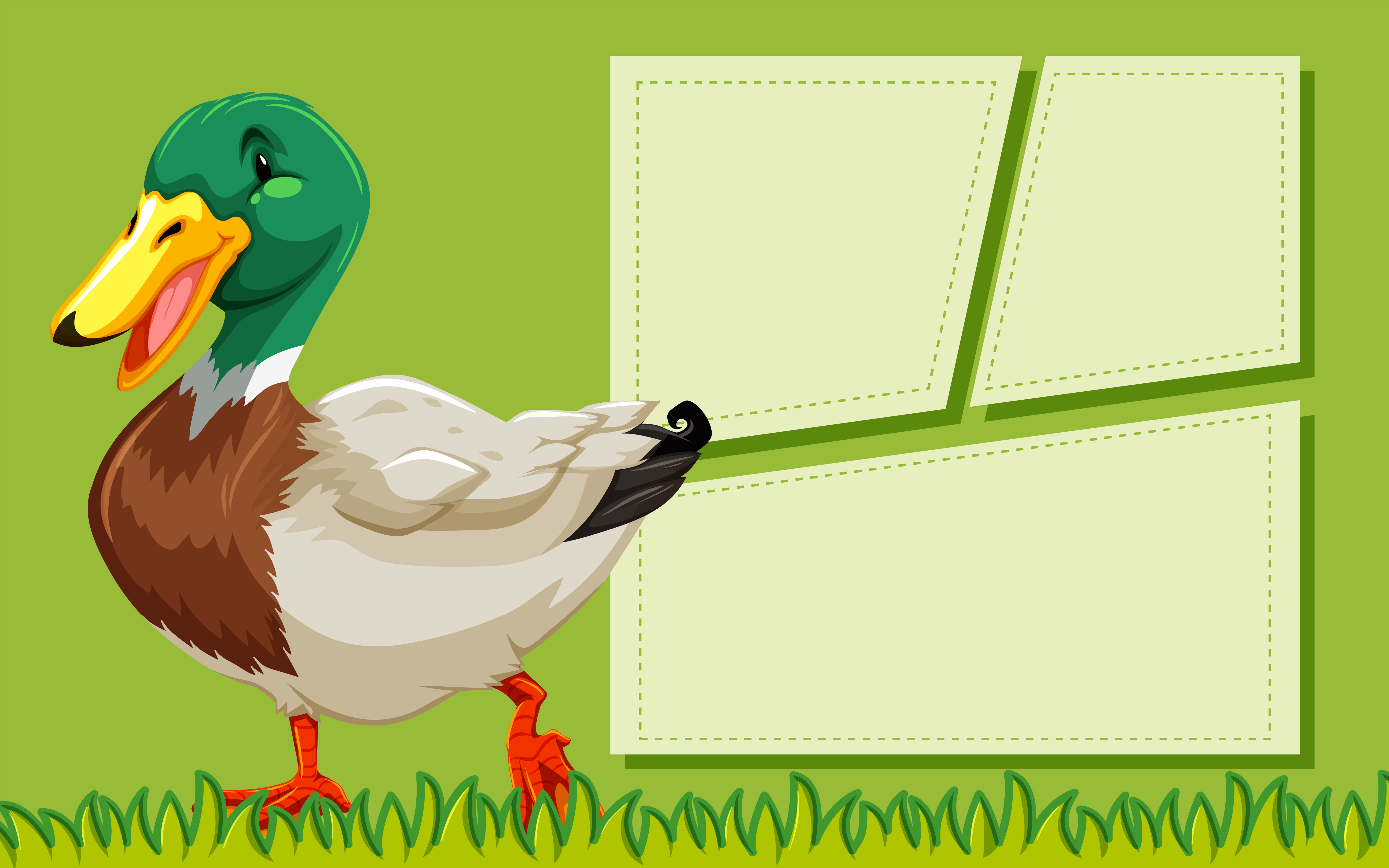 Duck green frame template 366083 Vector Art at Vecteezy