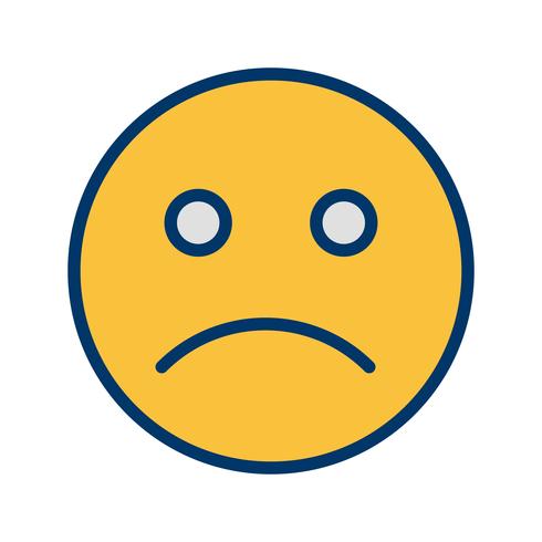 Sad Emoticon Vector Icon