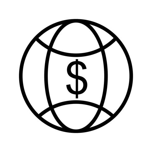 Icono de Vector de dinero mundial