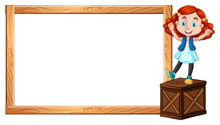 Download Little girl standing on box and border - Download Free ...